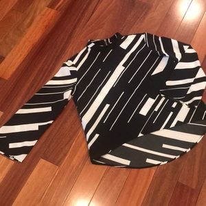 Black White Blouse